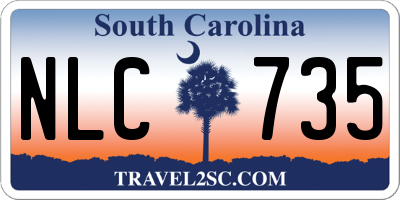 SC license plate NLC735