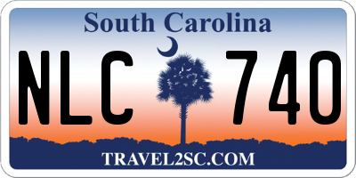 SC license plate NLC740