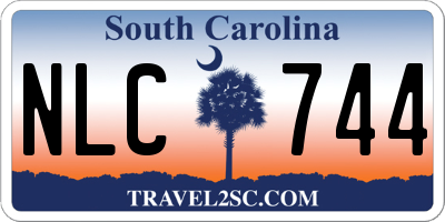 SC license plate NLC744
