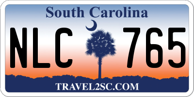 SC license plate NLC765