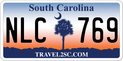 SC license plate NLC769