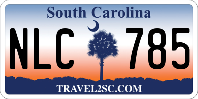 SC license plate NLC785