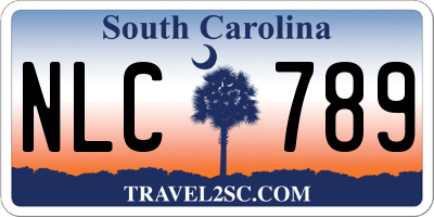 SC license plate NLC789