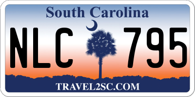 SC license plate NLC795