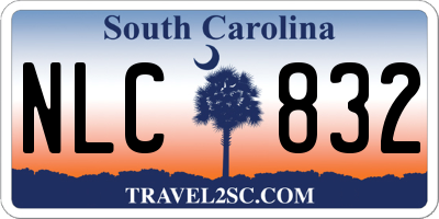 SC license plate NLC832