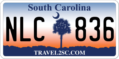 SC license plate NLC836