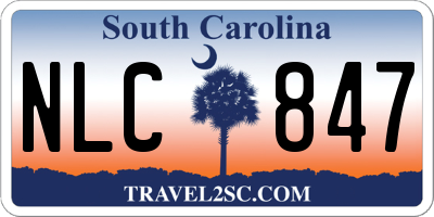 SC license plate NLC847