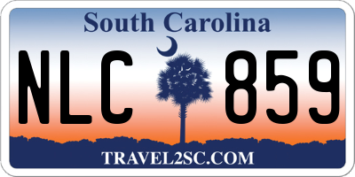 SC license plate NLC859