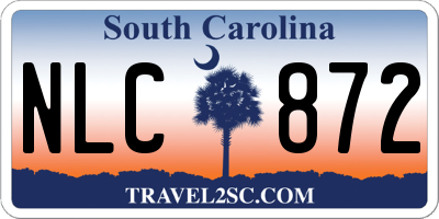SC license plate NLC872