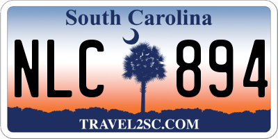 SC license plate NLC894