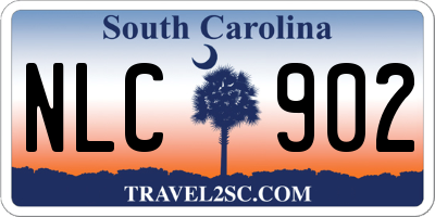 SC license plate NLC902