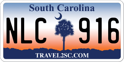 SC license plate NLC916