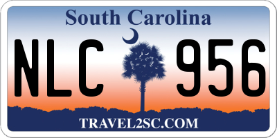 SC license plate NLC956