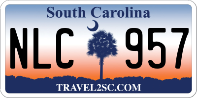SC license plate NLC957