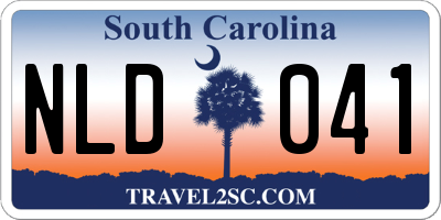 SC license plate NLD041