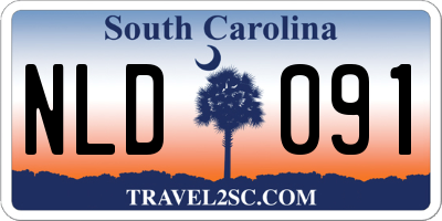 SC license plate NLD091