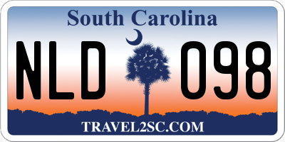 SC license plate NLD098