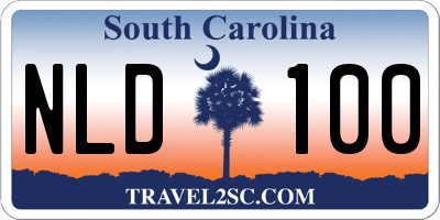 SC license plate NLD100