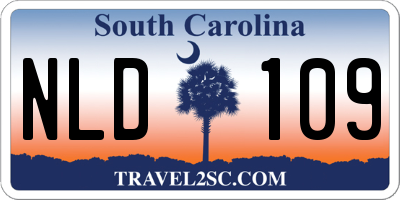 SC license plate NLD109