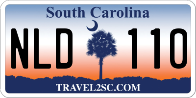 SC license plate NLD110