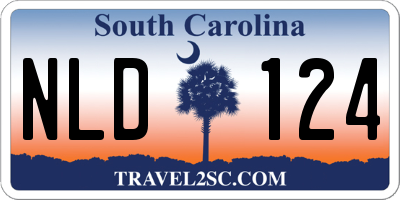 SC license plate NLD124