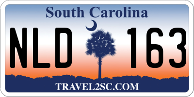 SC license plate NLD163