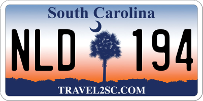 SC license plate NLD194