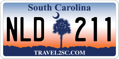 SC license plate NLD211