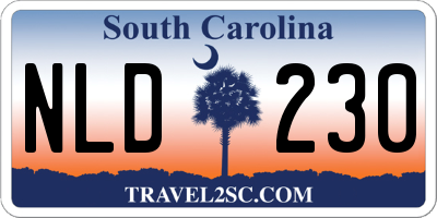 SC license plate NLD230