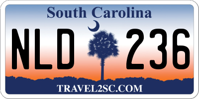 SC license plate NLD236