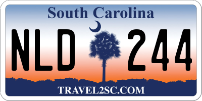 SC license plate NLD244