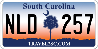 SC license plate NLD257