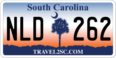 SC license plate NLD262