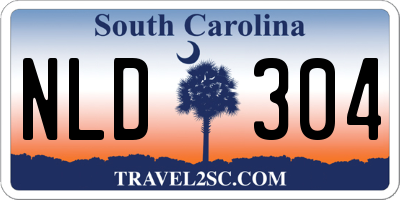 SC license plate NLD304