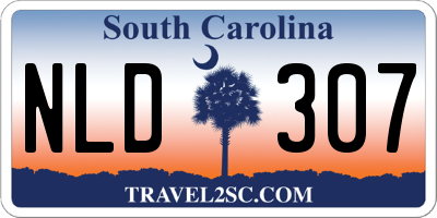 SC license plate NLD307