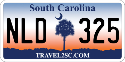 SC license plate NLD325