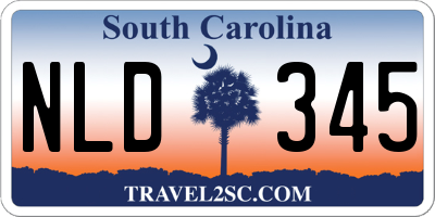 SC license plate NLD345