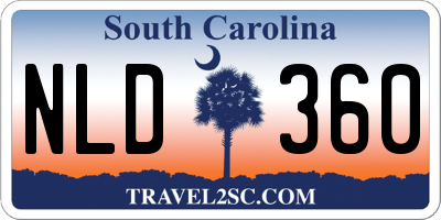 SC license plate NLD360