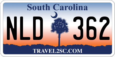 SC license plate NLD362