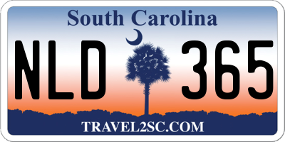 SC license plate NLD365
