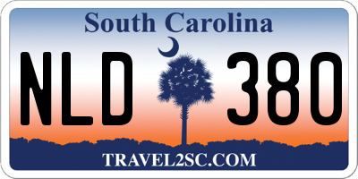 SC license plate NLD380