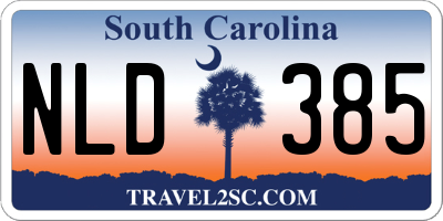 SC license plate NLD385