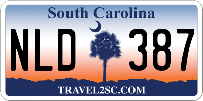 SC license plate NLD387