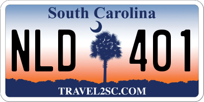 SC license plate NLD401