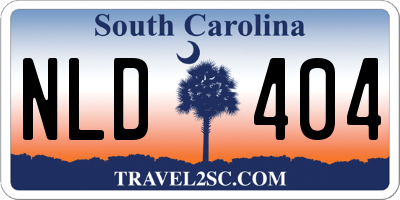 SC license plate NLD404