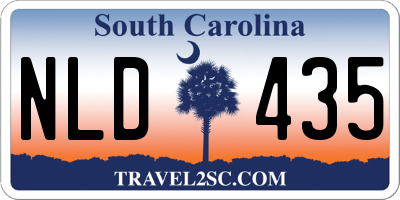 SC license plate NLD435