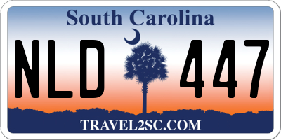 SC license plate NLD447