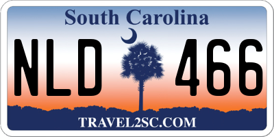 SC license plate NLD466