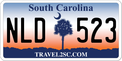 SC license plate NLD523
