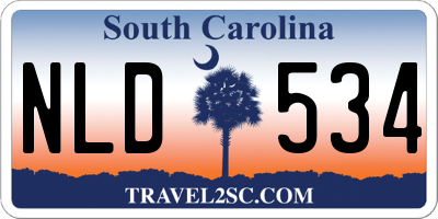 SC license plate NLD534
